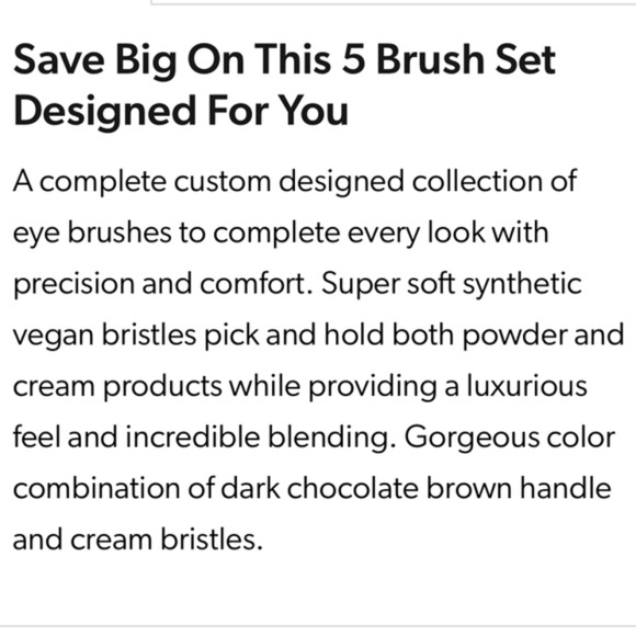 Beauty For Real Perfect Precision 1- Brush Set  5 ct - NEW - Picture 5 of 5